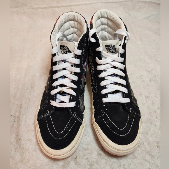 Vans UNISEX Sk8-Hi 38 DX Anaheim "Positivity Patchwork Black" Hightop Sneakers - Picture 1 of 12